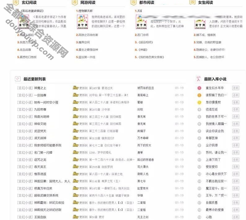 新版深度SEO优化PHP自顺应小说网站源码-支持自动收集8961 作者:逐日更新 帖子ID:749 小说,主机,thinkphp,源码,VPS