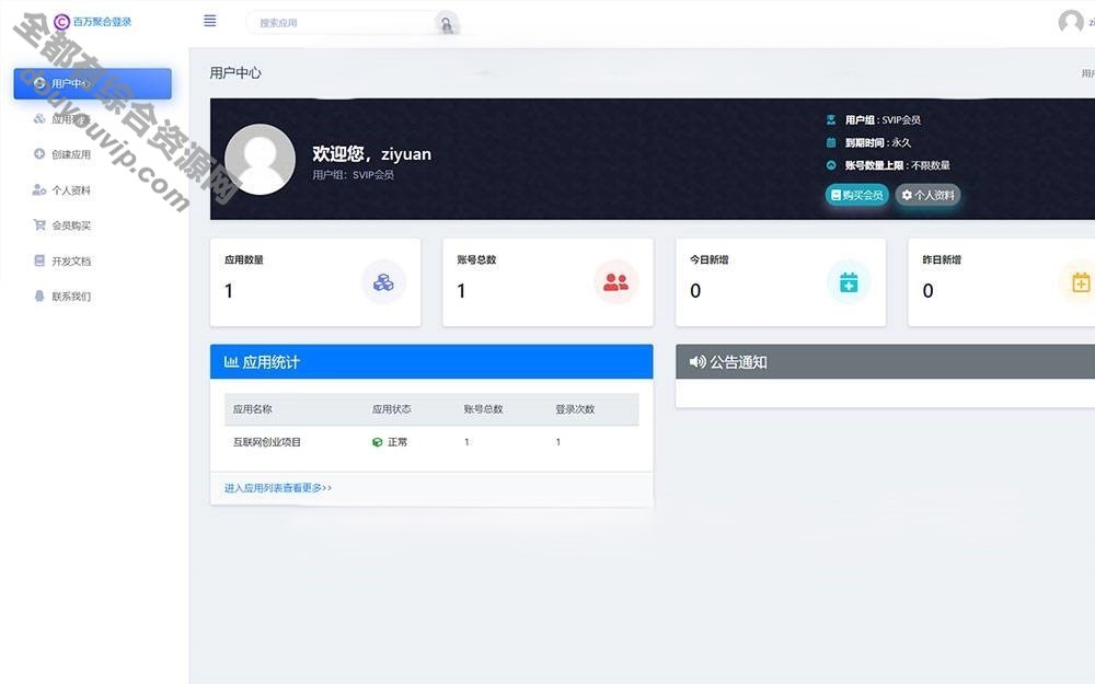 高兴版彩虹聚合登录系统源码SDK 一站式社会化账号登录系统1066 作者:逐日更新 帖子ID:1533 背景治理,源代码,微信,域名