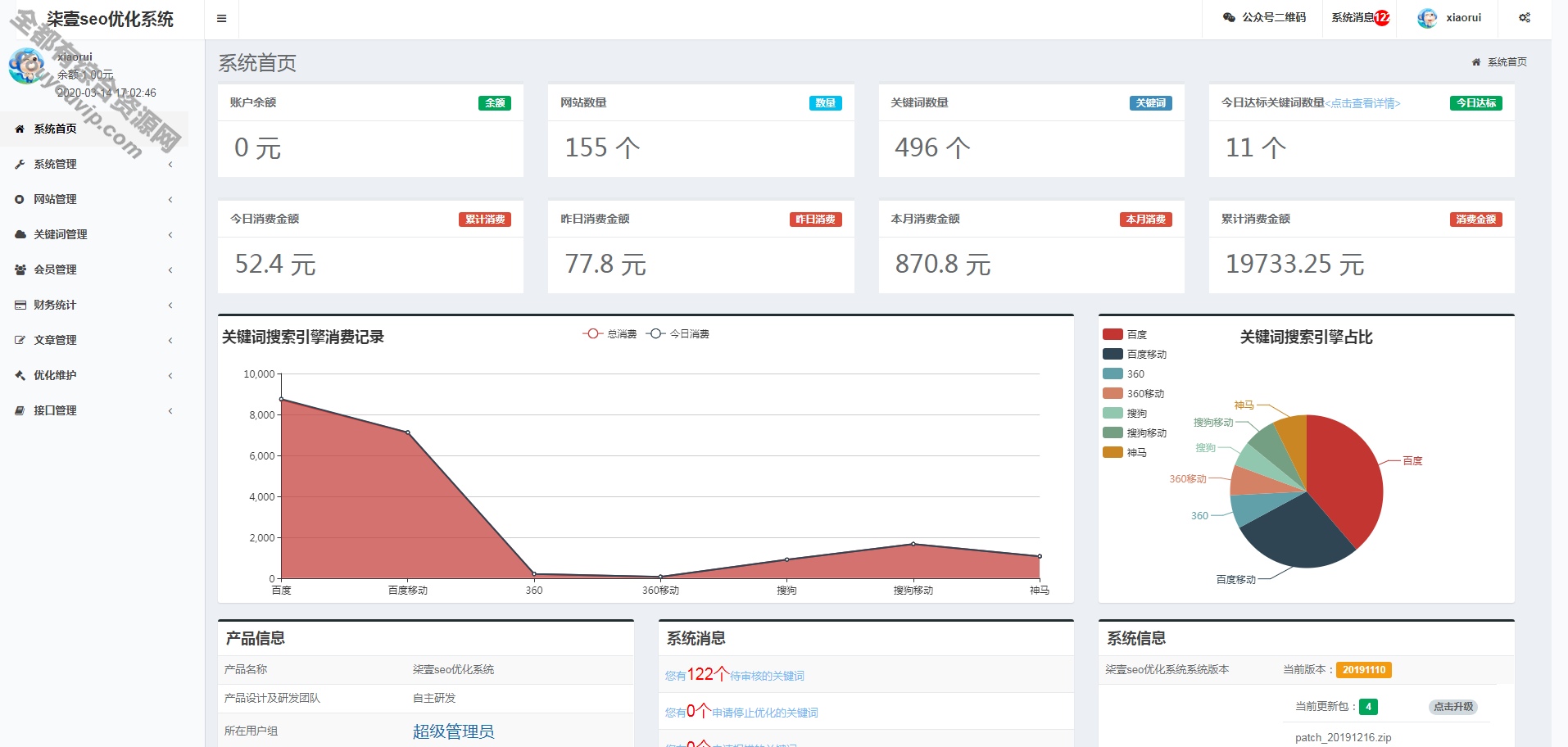 SEO按天扣费计费系统源码/ 关键词计费扣费系统/关键词排名查询系统2893 作者:逐日更新 帖子ID:2126 域名,微信