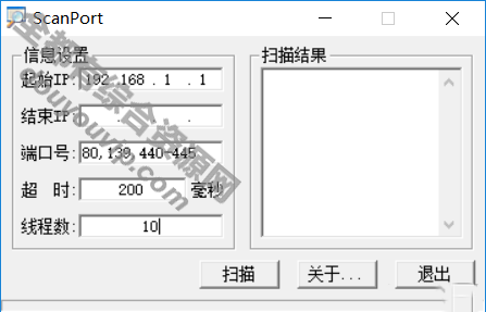 ScanPort收集端口扫描工具绿色版2745 作者:逐日更新 帖子ID:2942 端口,扫描工具,ScanPort,收集端口