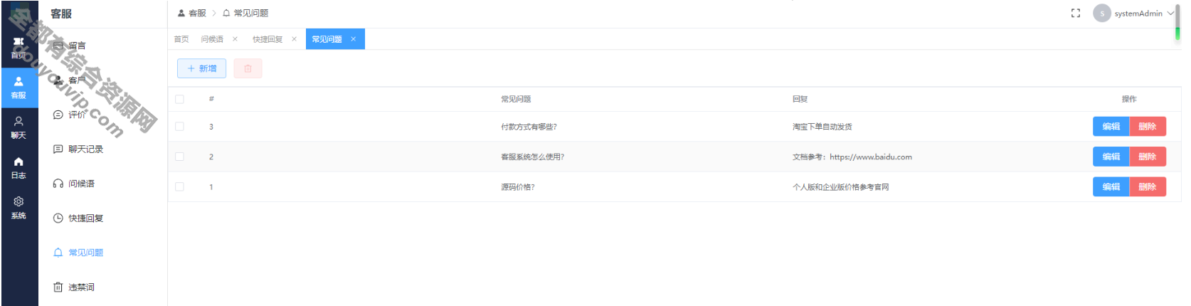开源版网站在线客服治理系统支持二开9768 作者:逐日更新 帖子ID:3765 在线客服,源代码,thinkphp,源码,互联